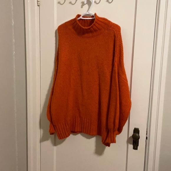 orange oversized turtleneck/turtleneck dress, size L from urban outfitters - Picture 1 of 2